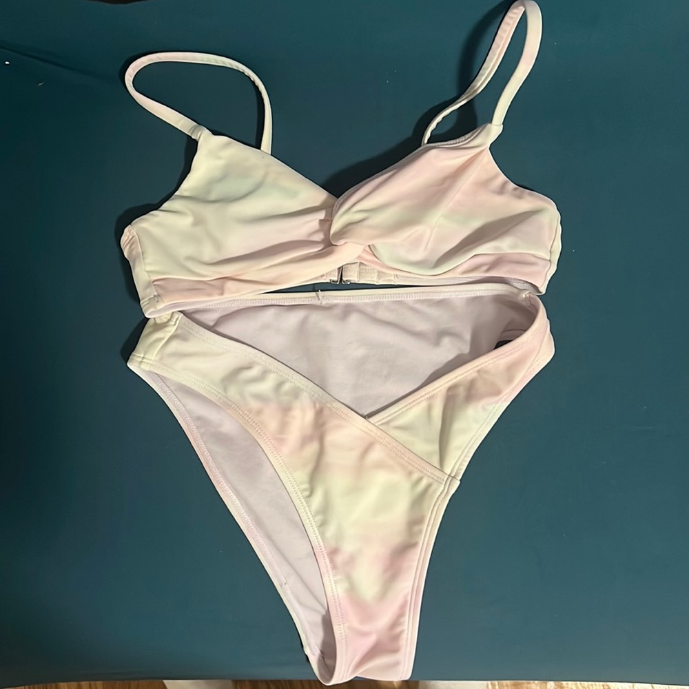 Twisted top tie dye bikini, medium